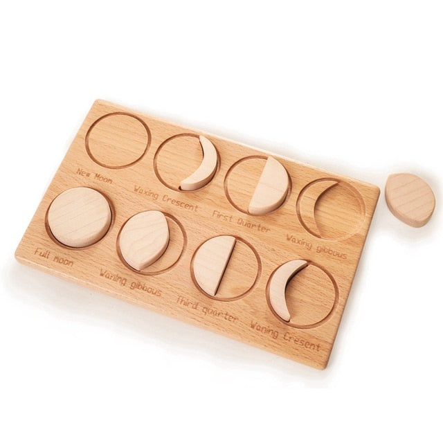 Wooden Moon Phase Puzzle