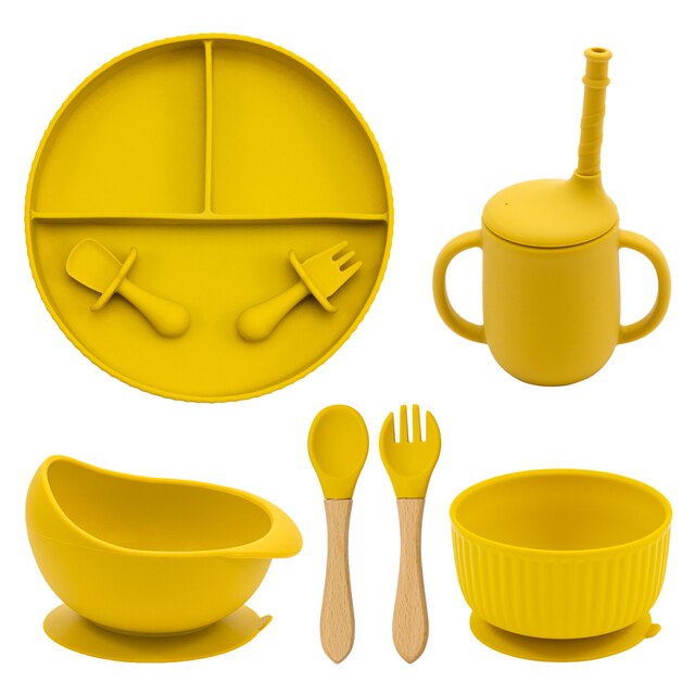 The Ultimate "No Spill" Silicone Feeding Set