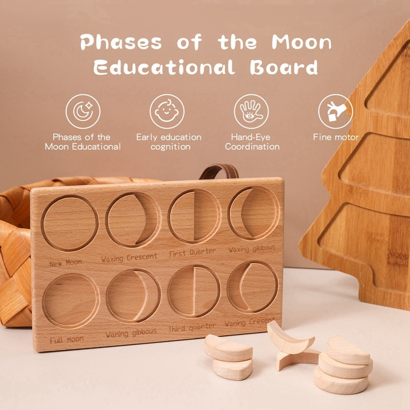 Wooden Moon Phase Puzzle