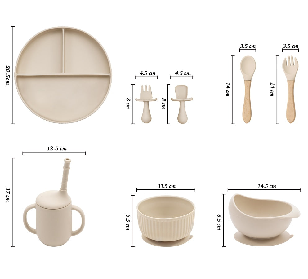 The Ultimate "No Spill" Silicone Feeding Set